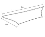 Wallaroo Rectangular Shade Sail 4m x 5m - Grey - 45-Degree Angle
