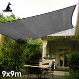 Wallaroo Outdoor Sun Shade Sail Canopy Grey Square 9 x 9M - Rear View