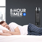 Pronti Electric Tower Heater 2000W Ceramic Portable Remote - Black - Close-Up Angle
