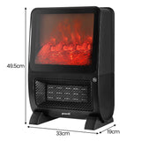 Pronti 2000W 3D Fire PTC Electric Portable Room Heater - Side View