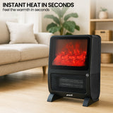 Pronti 2000W 3D Fire PTC Electric Portable Room Heater - 45-Degree Angle