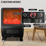 Pronti 2000W 3D Fire PTC Electric Portable Room Heater - Rear View
