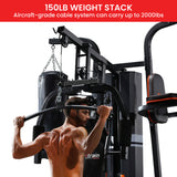 Powertrain Multi Station Home Gym 150lbs Weights Punching Bag - Extra Image
