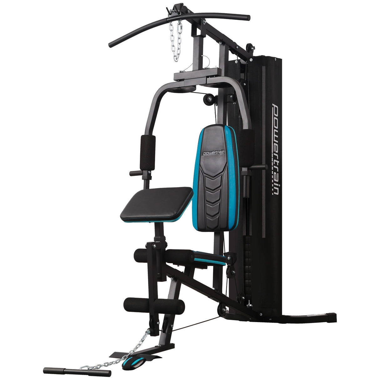 Powertrain JX-300 Multi Station Home Gym 44kg Weight Stack Cable Machine, Curl Pad Leg Extension and
