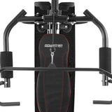 Powertrain Multi Station Home Gym With 68kg Weights Preacher Curl Pad - Front View