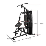 Powertrain Multi Station Home Gym with 68kg Weights Preacher Curl Pad
