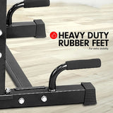 Powertrain Power Tower J06 Multifunction Strength Training Station with Pull-Up Bar Leg Raise Station Dip Bar - Rear View