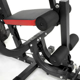 Powertrain Home Gym Multi Station with Boxing Punching Bag Speed Ball - Rear View