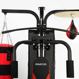 Powertrain Home Gym Multi Station with Boxing Punching Bag Speed Ball - Close-Up Angle