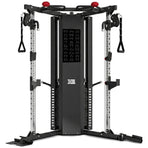 Powertrain Functional Trainer Power Rack Home Gym Cable Crossover Machine with 136kg Dual Weight Stack & Pull Up Bar