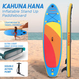 Kahuna Hana Inflatable Stand Up Paddle Board 10FT w/ iSUP Accessories - Front View