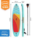 Kahuna Hana Inflatable Stand Up Paddle Board 10ft6in iSUP Accessories - Low Angle