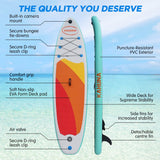 Kahuna Hana Inflatable Stand Up Paddle Board 11FT SUP Paddleboard - Top-Down View