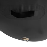 Powertrain Sports Inflatable Gymnastics Air Barrel Exercise Roller 120 x 75cm - Black - 45-Degree Angle