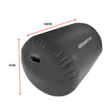 Powertrain Sports Inflatable Gymnastics Air Barrel Exercise Roller 120 x 75cm - Black - Close-Up Angle