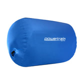 Powertrain Sports Inflatable Gymnastics Air Barrel Exercise Roller 120 x 75cm - Blue - Front View