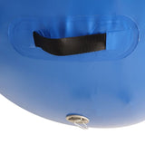 Powertrain Sports Inflatable Gymnastics Air Barrel Exercise Roller 120 x 75cm - Blue - 45-Degree Angle