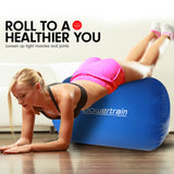 Powertrain Sports Inflatable Gymnastics Air Barrel Exercise Roller 120 x 75cm - Blue - Extra Image