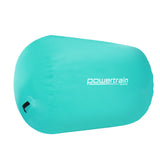 Powertrain Sports Inflatable Gymnastics Air Barrel Exercise Roller 120 x 75cm - Green - Side View