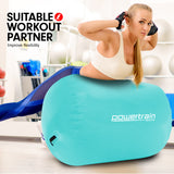 Powertrain Sports Inflatable Gymnastics Air Barrel Exercise Roller 120 x 75cm - Green - Extra Image