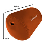 Powertrain Sports Inflatable Gymnastics Air Barrel Exercise Roller 120 x 75cm - Orange - Close-Up Angle