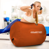 Powertrain Sports Inflatable Gymnastics Air Barrel Exercise Roller 120 x 75cm - Orange - Extra Image