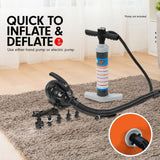 Powertrain Sports Inflatable Gymnastics Air Barrel Exercise Roller 120 x 75cm - Orange - Extra Image