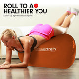 Powertrain Sports Inflatable Gymnastics Air Barrel Exercise Roller 120 x 75cm - Orange - Extra Image