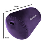 Powertrain Sports Inflatable Air Exercise Roller Gymnastics Gym Barrel 120 x 75cm Purple - Close-Up Angle