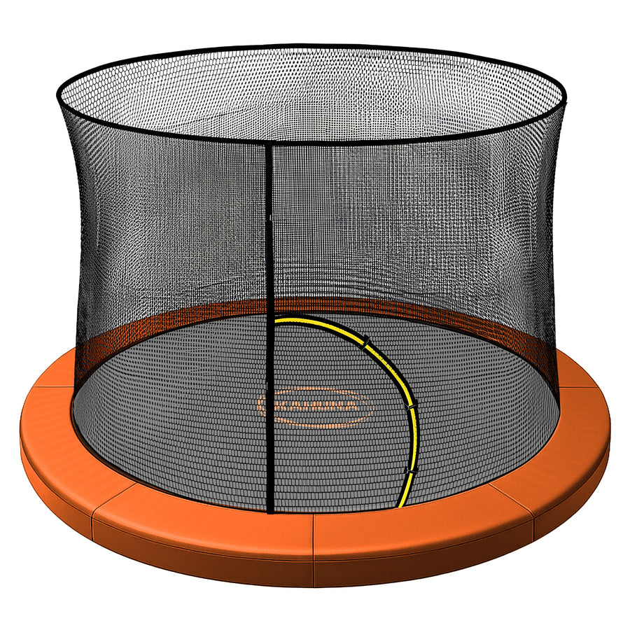 Kahuna 6ft Trampoline Pad and Net - Orange