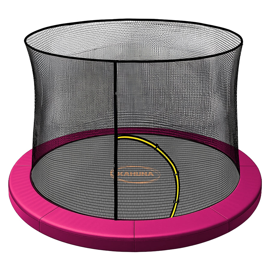 Kahuna 6ft Trampoline Pad and Net - Pink