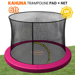 Kahuna 6ft Trampoline Pad and Net - Pink