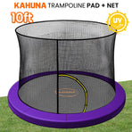 Kahuna 10ft Trampoline Pad and Net - Purple