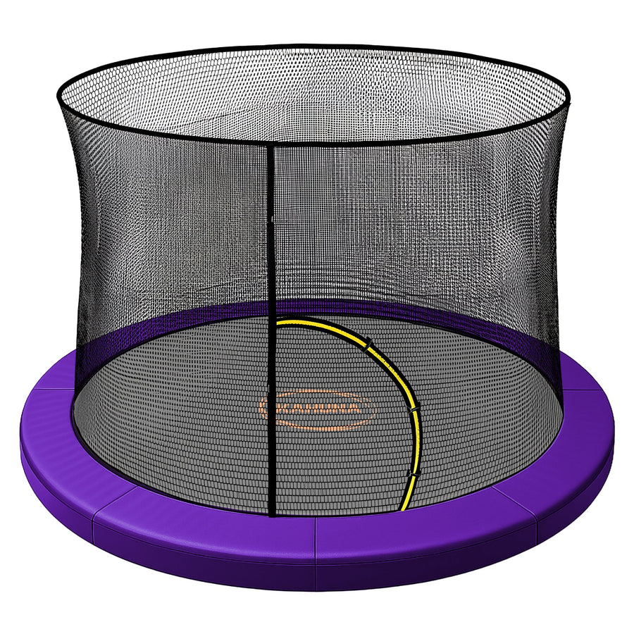 Kahuna 14ft Trampoline Pad and Net - Purple