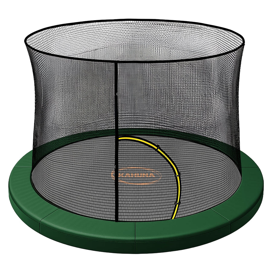 Kahuna 16ft Trampoline Pad and Net - Green