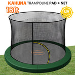 Kahuna 16ft Trampoline Pad and Net - Green