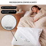 Laura Hill Queen Electric Heated Underlay Blanket Fleecy Fabric with Timer - 45-Degree Angle