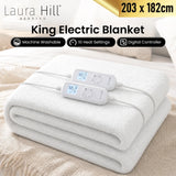 Laura Hill King Electric Heated Underlay Blanket Fleecy Fabric with Timer - Front View