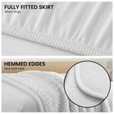 Laura Hill King Electric Heated Underlay Blanket Fleecy Fabric with Timer - Close-Up Angle