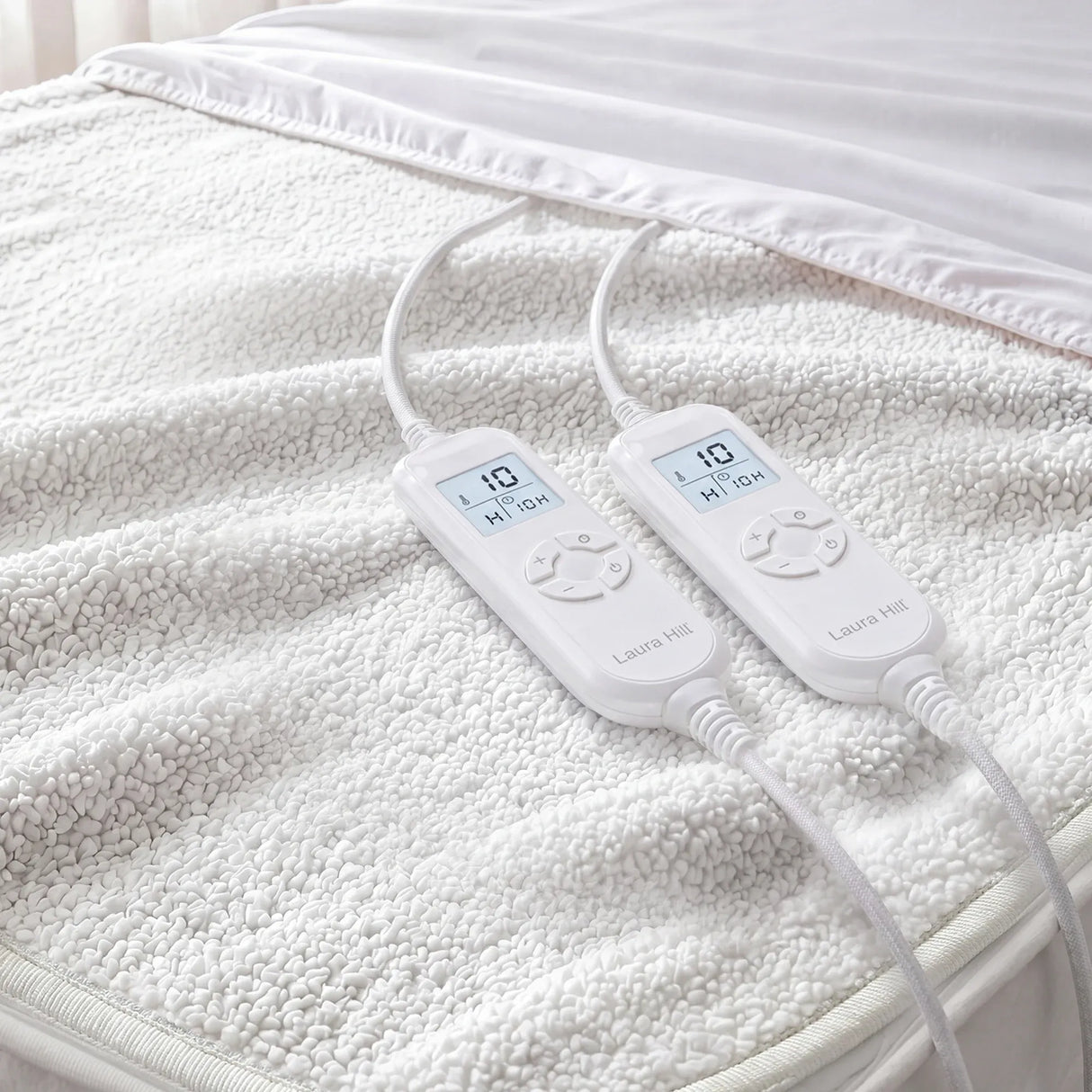 Laura Hill King Electric Heated Underlay Blanket Fleecy Fabric with Timer