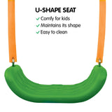 Kahuna Kids 4-Seater Swing Set Purple Green - Top-Down View