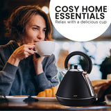 Elegant Rose Gold Trim 1.7L Stainless Steel Kettle - Black - Extra Image