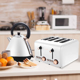 Pronti 1.7l Rose Trim Collection Kettle - White - Extra Image