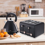 Pronti Rose Trim Collection Toaster & Kettle Bundle - Black - Extra Image