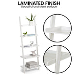 Sarantino Aster 5-Tier Ladder Shelf in White