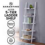 Sarantino Aster 5-Tier Ladder Shelf in White - Extra Image