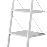 Sarantino Amelia 5-Tier Ladder Shelf in White - Close-Up Angle