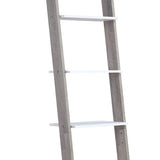 Sarantino Mira 5-tier Ladder Shelf In White And Grey Oak - Side View