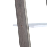 Sarantino Mira 5-tier Ladder Shelf In White And Grey Oak - Close-Up Angle