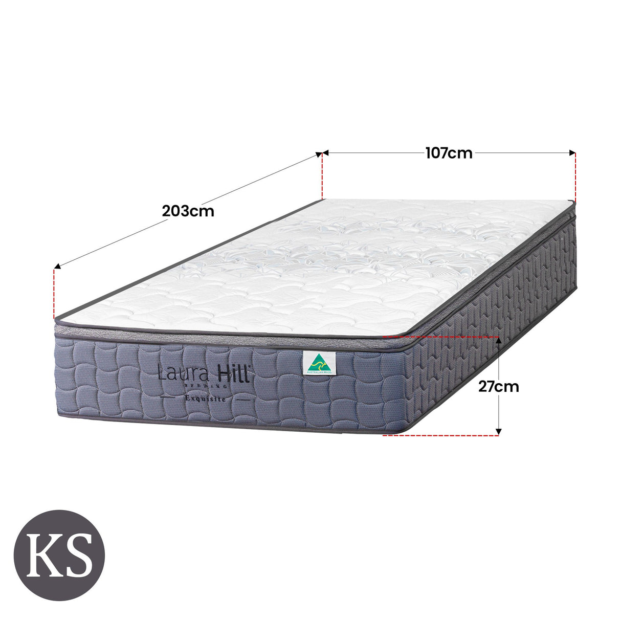 Mattress Single Euro Top Pocket Spring Motion Isolation CertiPUR-US Certified
